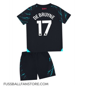 Manchester City Kevin De Bruyne #17 Replik 3rd trikot Kinder 2023-24 Kurzarm (+ Kurze Hosen)